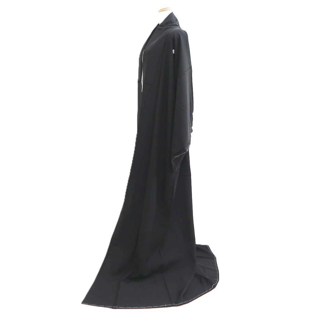 Kimono Black Double-layer See-Through Tall Silk #10523B2