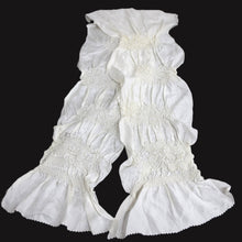 Load image into Gallery viewer, Silk Japanese Obiage Shibori White 53.5x5.5in(136x14cm) A#10018
