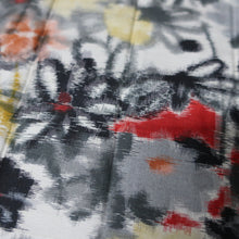 Load image into Gallery viewer, KK1498A2 Silk Kimono Fabric Vintage(1920-1950) Meisen White 77.6x12.2in(197x31cm)
