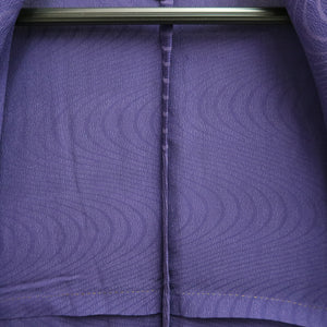 Kimono Vintage(1950-1980) Purple See-Through Wave Silk #10274E4