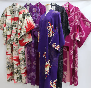 Bundle 6pcs Silk Antique Kimono Wholesale Bulk Free Shipping #558