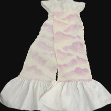 Load image into Gallery viewer, Silk Japanese Obiage Shibori White Purple 51.2x5.5in(130x14cm) A#10028

