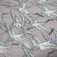 Load image into Gallery viewer, KK1488A2 Silk Kimono Fabric Crane Birds Pale Pink 58.7x13.0in(149x33cm)
