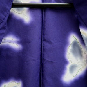 Yukata Blueish Purple Butterfly Cotton #10346F3