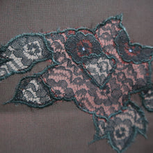 Load image into Gallery viewer, Haori Jacket Vintage(1950-1980) Black Red See-Through Embroidery Peony Silk #10231E2
