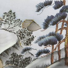 Load image into Gallery viewer, Men&#39;s Juban Blueish Gray Landscape Silk #10447A4
