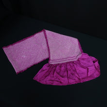 Load image into Gallery viewer, Silk Japanese Obiage Shibori Purple 48.8x7.1in(124x18cm) A#10008

