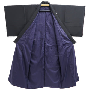 Men's Kimono Vintage(1950-1980) Black Montsuki Silk #10463A4