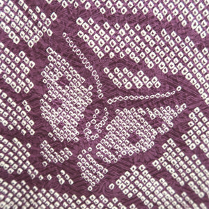 Haori Jacket Vintage(1950-1980) Purple Shibori Butterfly Silk #9804A5