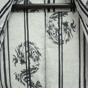 Men's Yukata Gray Black Dragon Cotton #10362F3