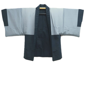 Men's Haori Vintage(1950-1980) Dark Blue Dragon Tiger Silk #10283E4