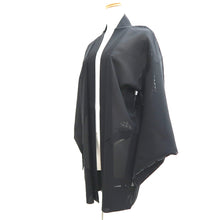 Load image into Gallery viewer, Haori Jacket Black Sheer Chrysanthemum Ryusui Silk #10964F3
