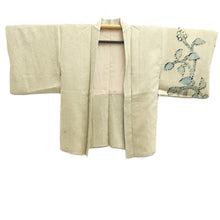 Load image into Gallery viewer, Haori Jacket Vintage(1950-1980) Yellowish White Full Shibori Botanical Silk #10953F2
