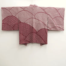 Load image into Gallery viewer, Haori Jacket Vintage(1950-1980) Magenta Shibori Seigaiha Silk #10036C4
