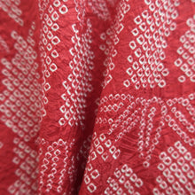 Load image into Gallery viewer, Haori Jacket Red Full Shibori Bamboo Silk #10712D2
