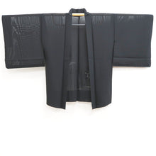 Load image into Gallery viewer, Haori Jacket Vintage(1950-1980) Black See-Through Chrysanthemum Silk #10633C4
