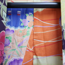 Load image into Gallery viewer, Haori Jacket Vintage(1920-1950) Black Green Red Peony Silk #10622C3
