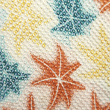 Load image into Gallery viewer, Haori Jacket Vintage(1950-1980) White Vermillion Blue Shibori Maple Leaf Silk #9784A4
