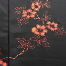 Load image into Gallery viewer, Haori Jacket Vintage(1950-1980) Black Flower Silk #10592C1
