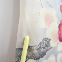 Load image into Gallery viewer, Furisode Magenta Plum blossom Branch Tall Silk #11082A5
