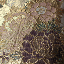 Load image into Gallery viewer, BB10085AF Silk Obi Fabric Phoenix Gold Beige 50.0x10.6in(127x27cm)
