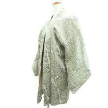 Load image into Gallery viewer, Haori Jacket Light Green Shibori Silk #10683D1
