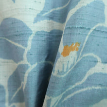 Load image into Gallery viewer, Haori Jacket Vintage(1920-1950) Light Gray Light Blue Meisen Silk #11002F5
