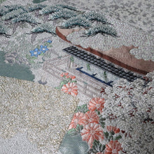 Load image into Gallery viewer, BB10095AF Silk Obi Fabric Heian Princess Beige 108.3x10.6in(275x27cm)
