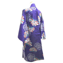 Load image into Gallery viewer, Haori Jacket Vintage(1920-1950) Purple Meisen Pine Tree Silk #11043A3
