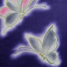 Load image into Gallery viewer, Yukata Blueish Purple Butterfly Cotton #10346F3
