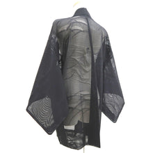 Load image into Gallery viewer, Haori Jacket Black Sheer Tsuyushiba Silk #10914E5
