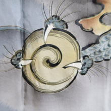 Load image into Gallery viewer, Men's Haori Vintage(1950-1980) Dark Blue Dragon Silk #10639C4
