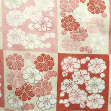Load image into Gallery viewer, Haori Jacket Pink Cream white Gold Plum blossom Silk #10732D3

