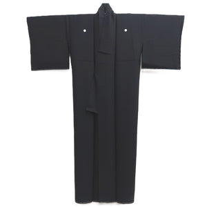 Kimono Black Double-layer See-Through Tall Silk #10523B2
