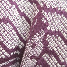 Load image into Gallery viewer, Haori Jacket Vintage(1950-1980) Purple Shibori Butterfly Silk #9804A5
