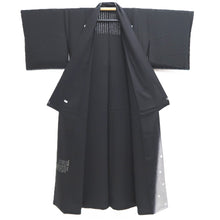 Load image into Gallery viewer, Kimono Black Double-layer See-Through Tall Silk #10523B2
