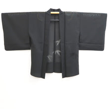 Load image into Gallery viewer, Haori Jacket Vintage(1950-1980) Black Sheer Bamboo leaf Silk #10894E4
