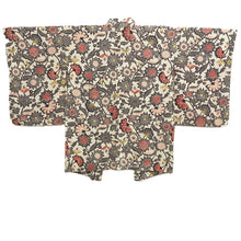 Load image into Gallery viewer, Haori Jacket Vintage(1950-1980) Off white Botanical Silk #11013A1
