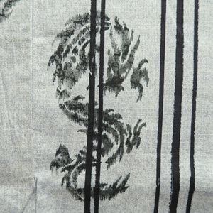 Men's Yukata Gray Black Dragon Cotton #10362F3