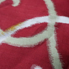 Load image into Gallery viewer, KK1509A2 Silk Kimono Fabric Vintage(1920-1950) Meisen Red 61.0x12.6in(155x32cm)
