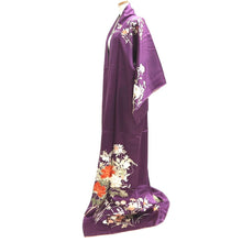 Load image into Gallery viewer, Kimono Purple Peony Kiku Branch Silk #9658J2
