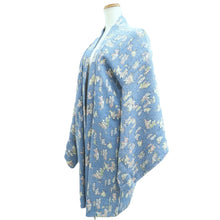 Load image into Gallery viewer, Haori Jacket Light Blue People of ancient times Silk #10723D2
