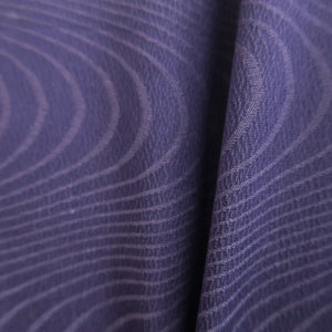 Kimono Vintage(1950-1980) Purple See-Through Wave Silk #10274E4