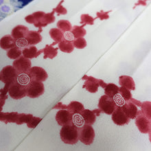 Load image into Gallery viewer, CC1004C1 Silk 8pcs Bundle Kimono Fabric Flower Red White 55.1x5.9in(140x15cm)
