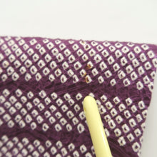 Load image into Gallery viewer, Haori Jacket Vintage(1950-1980) Purple Shibori Butterfly Silk #9804A5
