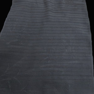 Silk Japanese Obiage See-Through Black 65.4x10.6in(166x27cm) A#10049