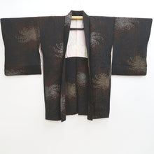 Load image into Gallery viewer, Haori Jacket Vintage(1950-1980) Black Gold Silver Rangiku Chrysanthemum Silk #9719A1
