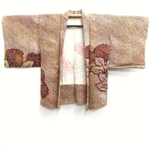 Load image into Gallery viewer, Haori Jacket Vintage(1950-1980) Brown Full Shibori Chrysanthemum Silk #10172D4
