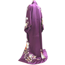 Load image into Gallery viewer, Kimono Purple Peony Kiku Branch Silk #9658J2
