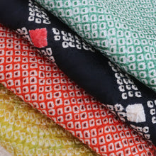 Load image into Gallery viewer, CC1015C1 Silk 4pcs Bundle Kimono Fabric Shibori Green 74.8x5.9in(190x15cm)
